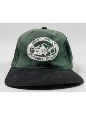 Emmett Valley Equipment Rental Baseball Cap Idaho Green Strapback Construction